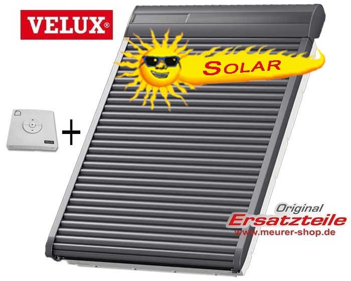 VELUX Solar-Rollladen SSL UK04 134x98 cm inkl. Funk-Wandschalter