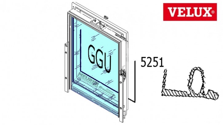 Velux Falz Dichtung GGU Kunststoff Dachfenster Ecken geschweißt