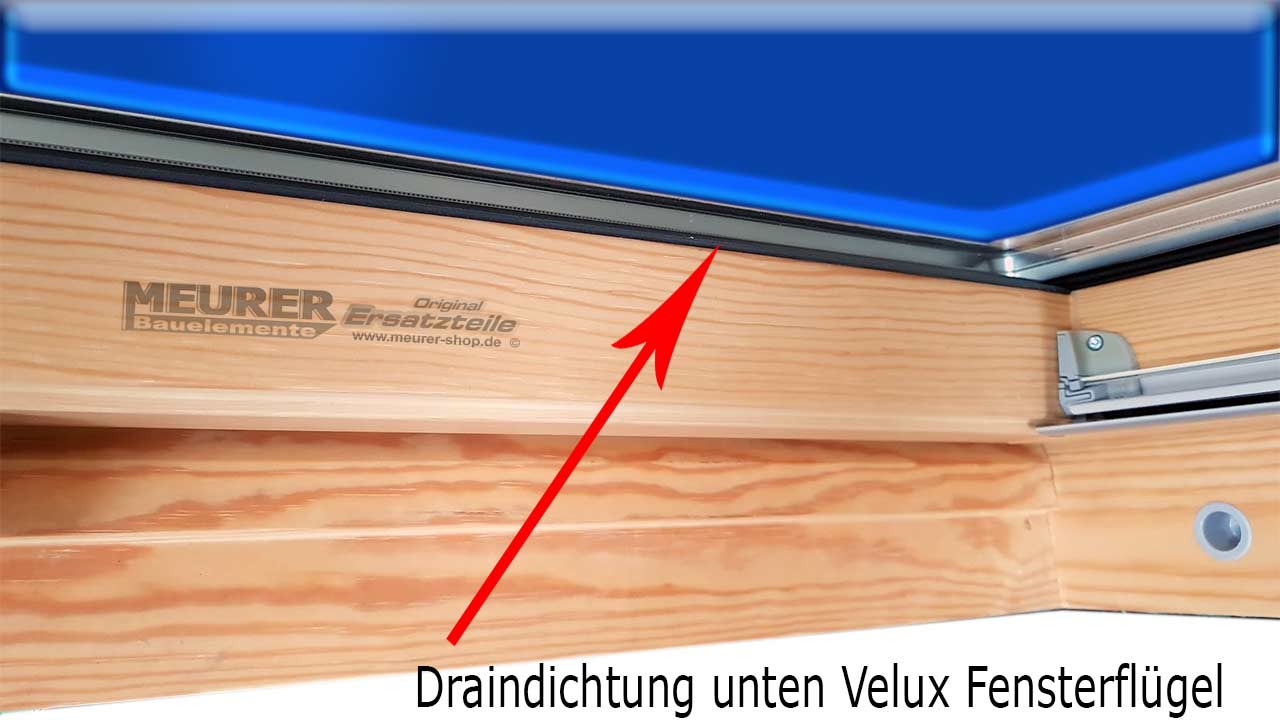 Velux Drain Dichtung Holz Fensterflügel unten-5551-Holz-71 lfdm