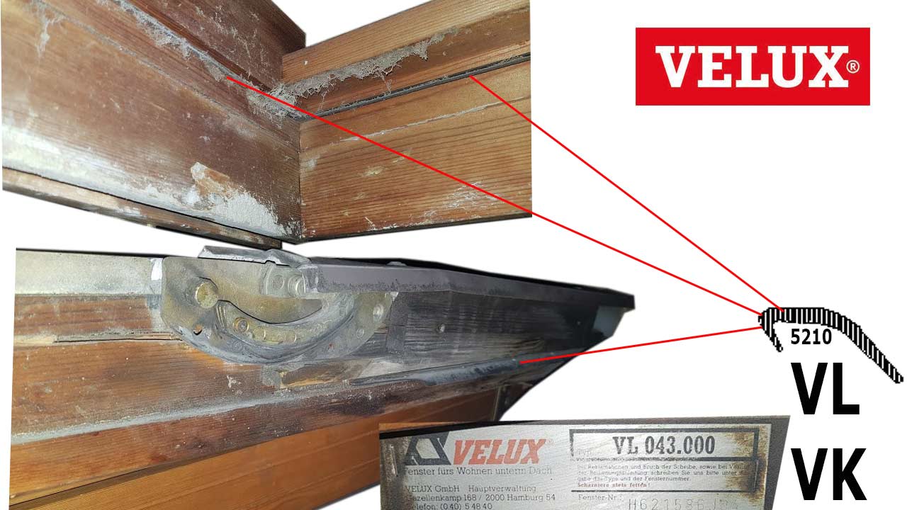 Velux Anschlagdichtung 5210 VL/VK Holz Dachfenster