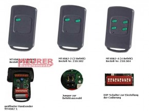 MT40A2-2 (2 Befehl) Weller, Alulux Handsender 40,685 MHz