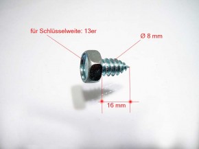Schraube für Blech 8,0 x 16 mm Novoferm Siebau
