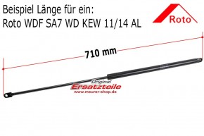 Gasdruckfeder für Roto WSA / SA Ausstiegs Dachfenster