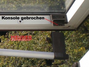 Griff Konsolen Braun BA ab Bj. 1981 für Braas Dachfenster