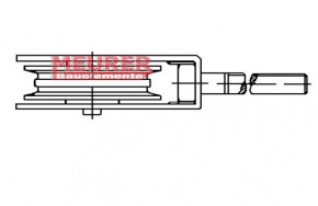 Umlenkrolle -(Konsole) für Zahnriemen, NovoMatic /Siebau/Novoferm