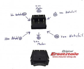 Polumkehr Schalter 2 Polig für alte Velux Motoren