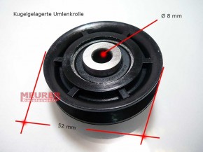 Umlenkrolle schwarz für Polynorm/Finishdoors Garagentor