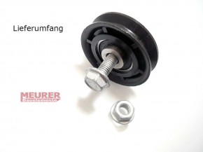 Umlenkrolle schwarz für Polynorm/Finishdoors Garagentor