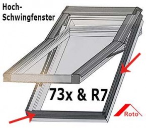 Abdeckrahmendichtung für Roto 73x / R7x Dachfenster