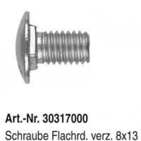 Schraube Flachrd. M8 x 13