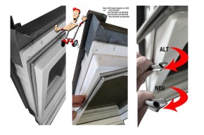 Velux Falz Dichtung GGU Kunststoff Dachfenster Ecken geschweißt